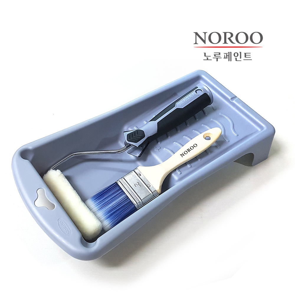 노루 페인트 메이트 100mm 트레이+붓+로라 세트 - 메인 이미지