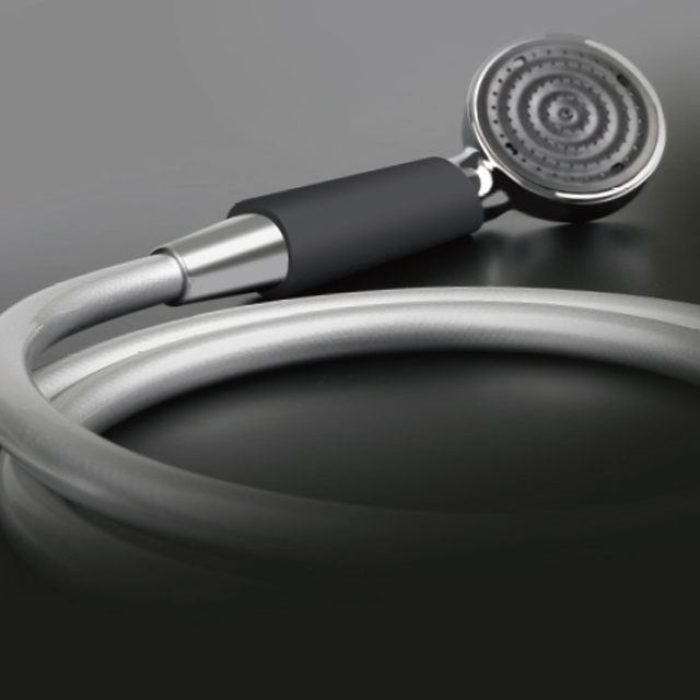 세비앙 아기샤워기 펀치 블랙샤워기 반영구 필터 세트 (물때 방지 PVC 샤워호스 포함)