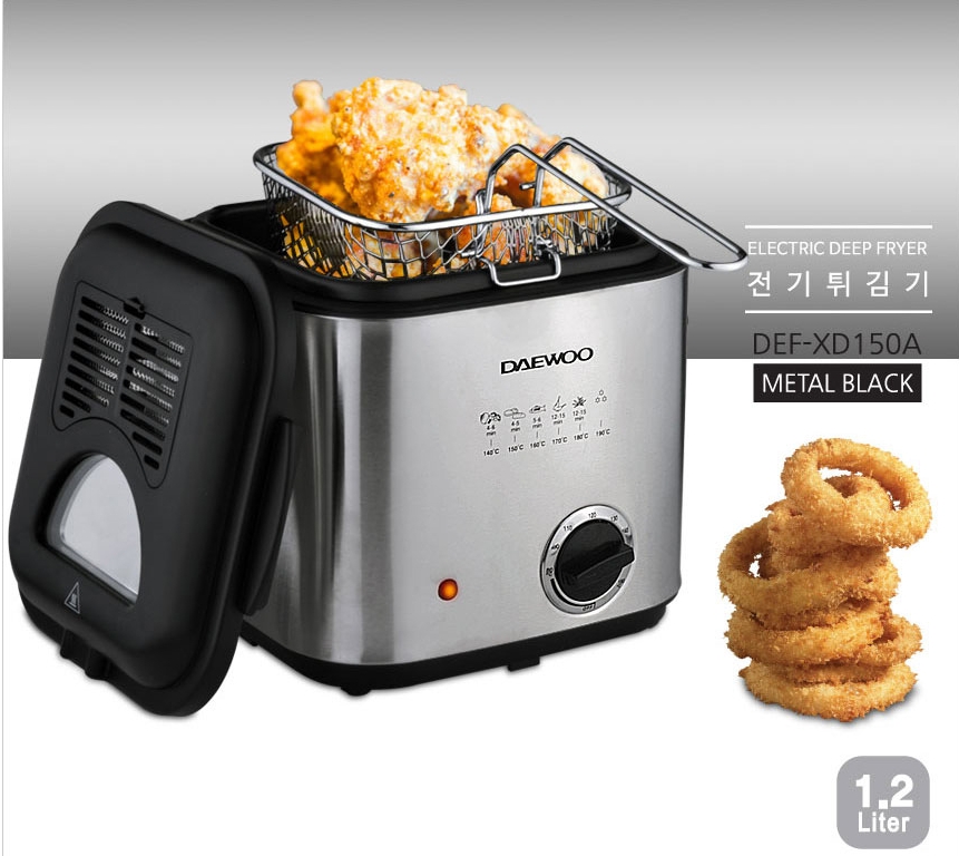 미니 튀김기 가정용 1인용 4인용 전기 튀김 냄비 소형 기계 1.2L 업소용