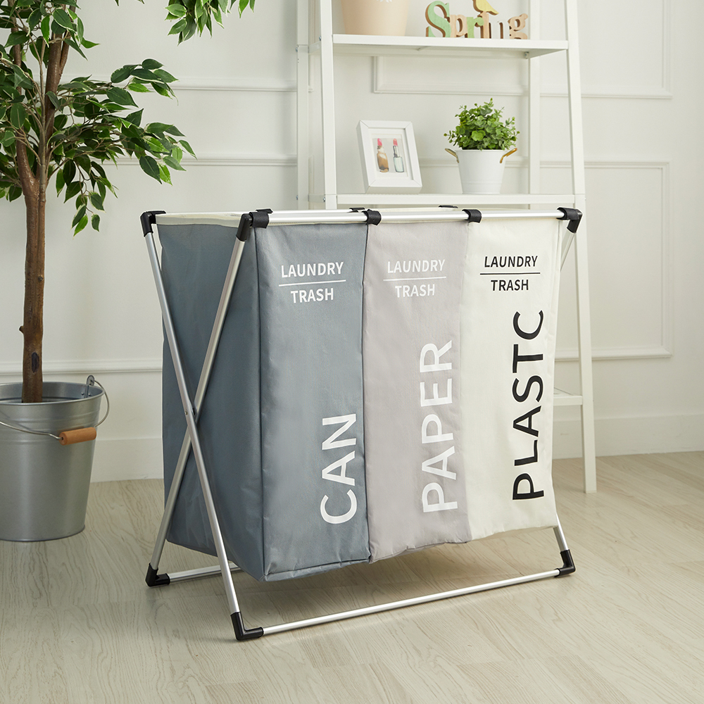 할메이드 가정용 사무실 스탠드 쓰레기 재활용 대용량 분리수거함 2단