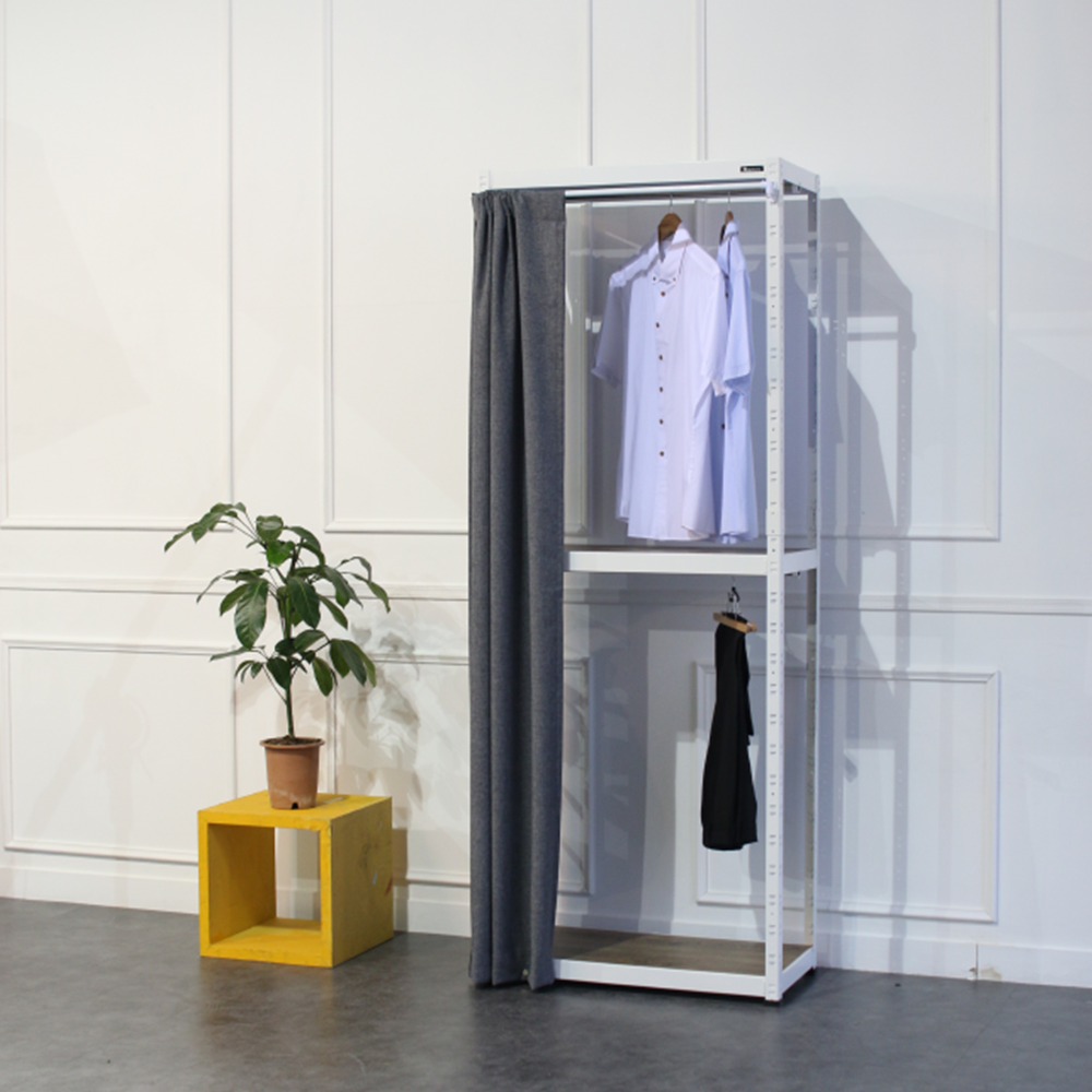 시스템행거 철제 옷걸이 조립식 옷장 400x400x1800 3단2행거