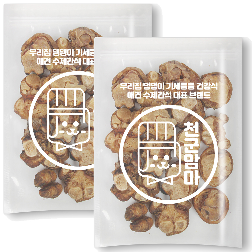 강아지수제간식 국내제조 돼지족발, 500g, 2개 - 메인 이미지