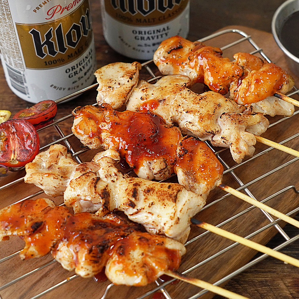 캠핑음식 요리 닭꼬치 파닭 염통 모듬 수제꼬치 구이 12종