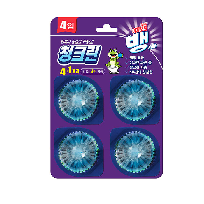 이지오프뱅 청크린 드롭 변기 세정제 4입