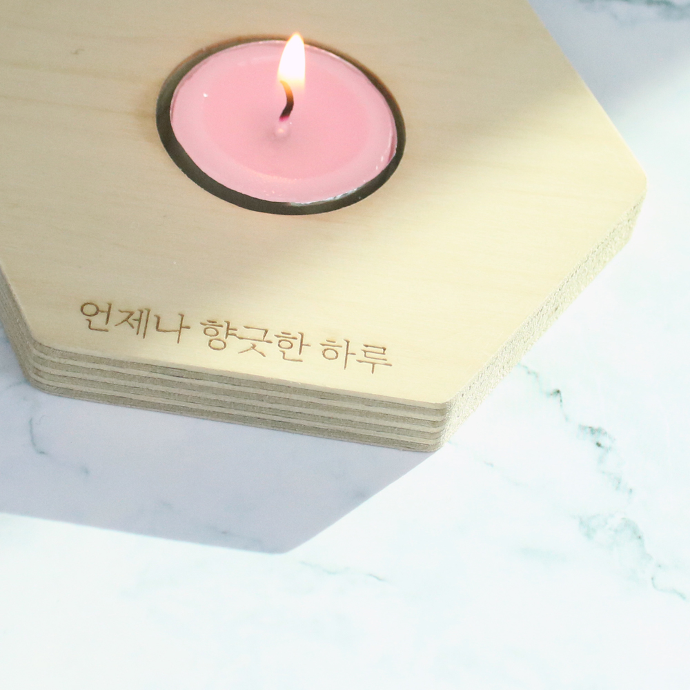 원목 티라이트 홀더 캔들홀더 받침대 - 상세 이미지 4
