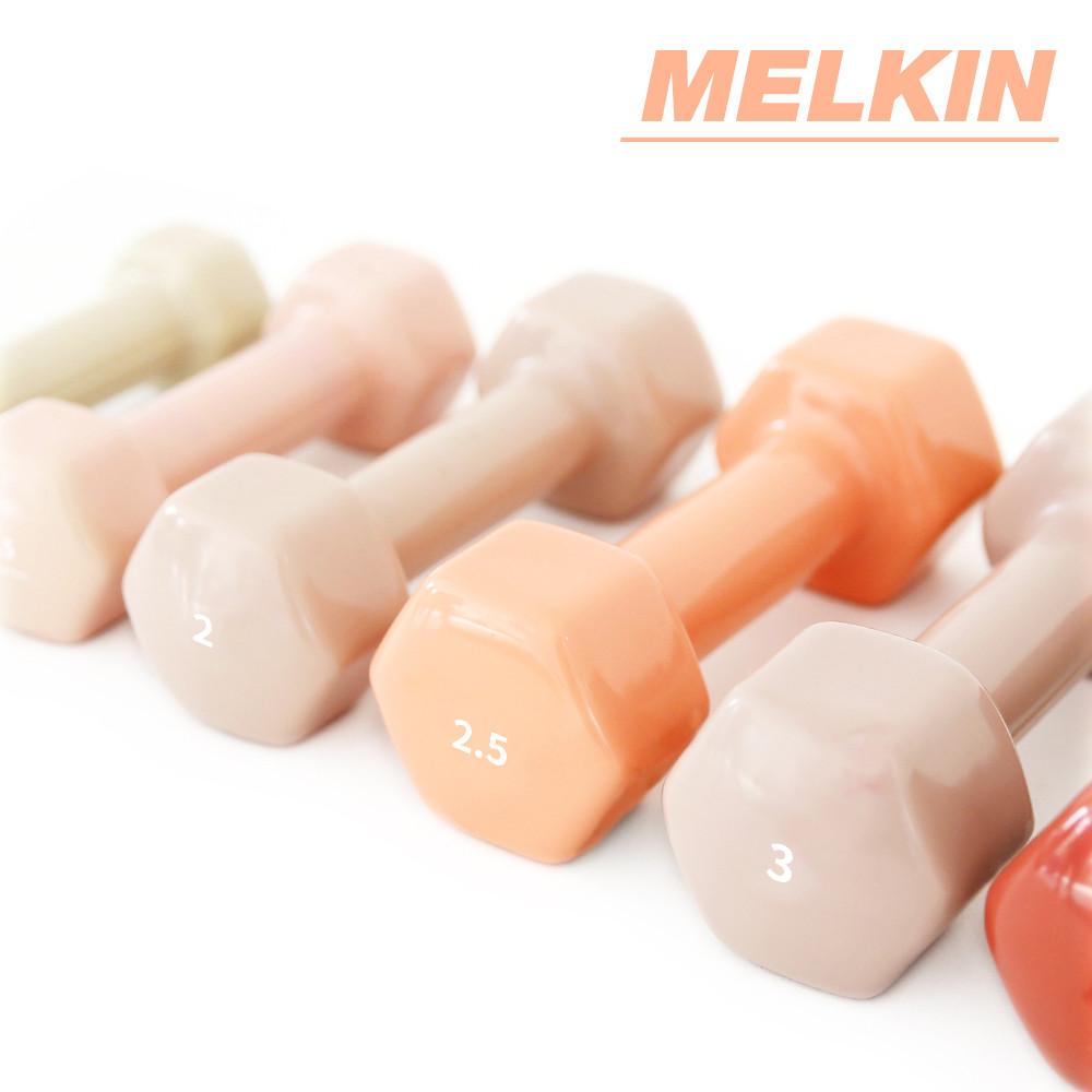 멜킨 미용아령 PVC 예쁜 스위티덤벨 1.5kg 2개 세트 여자 홈트레이닝 필라테스 홈트 이미지 2