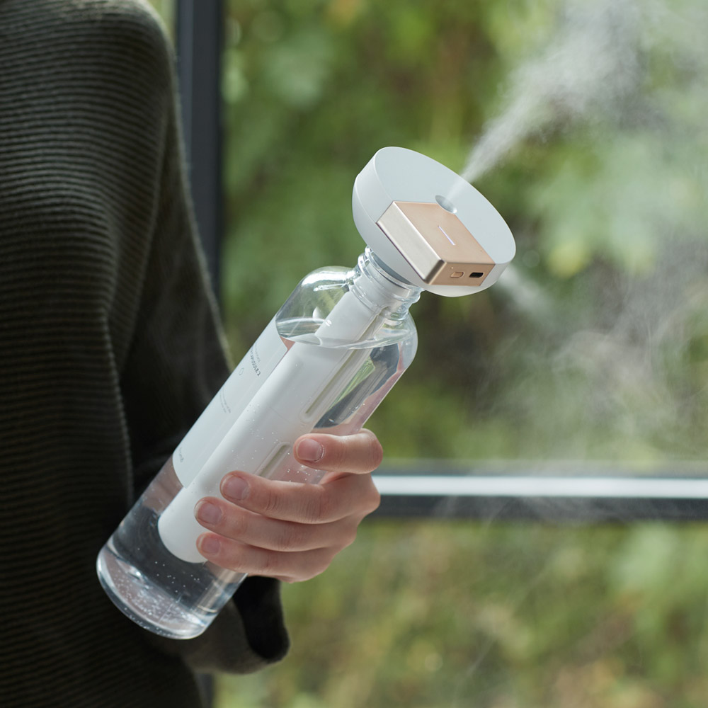 프롬비 워터캡슐2 무선 스틱 생수병 미니가습기 FA145 그레이