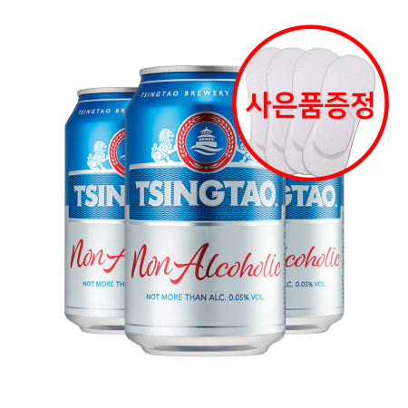 칭따오 논알콜릭 음료 330ml 24캔+양말
