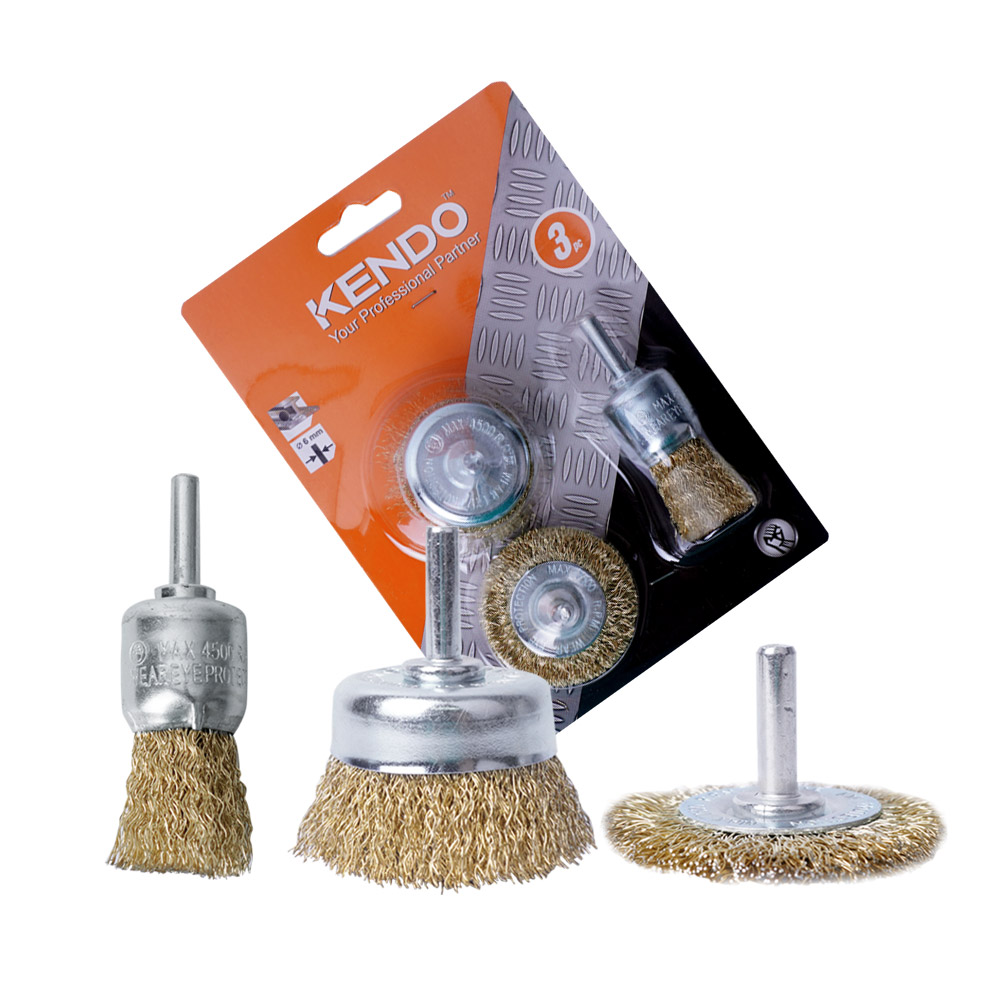 KENDO 켄도 전동 드릴용 철 브러쉬 세트 (6mm) 76100120 제품 이미지