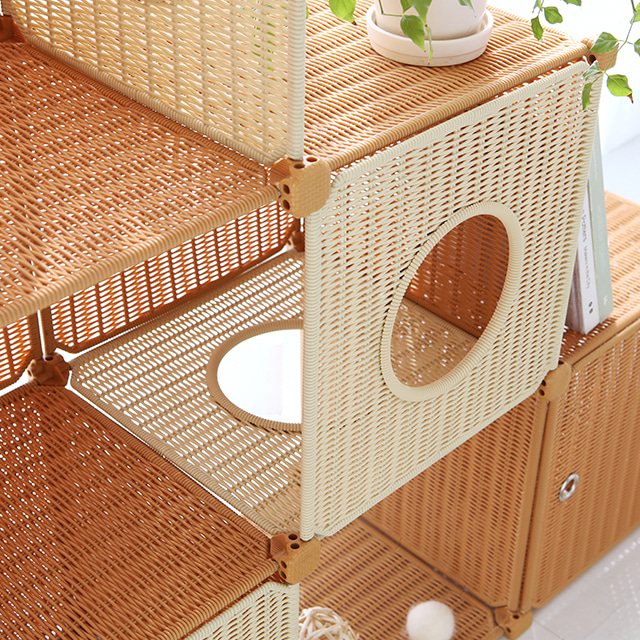 알로타 라탄 RC601 브라운/내추럴 8747.0509, 캣타워