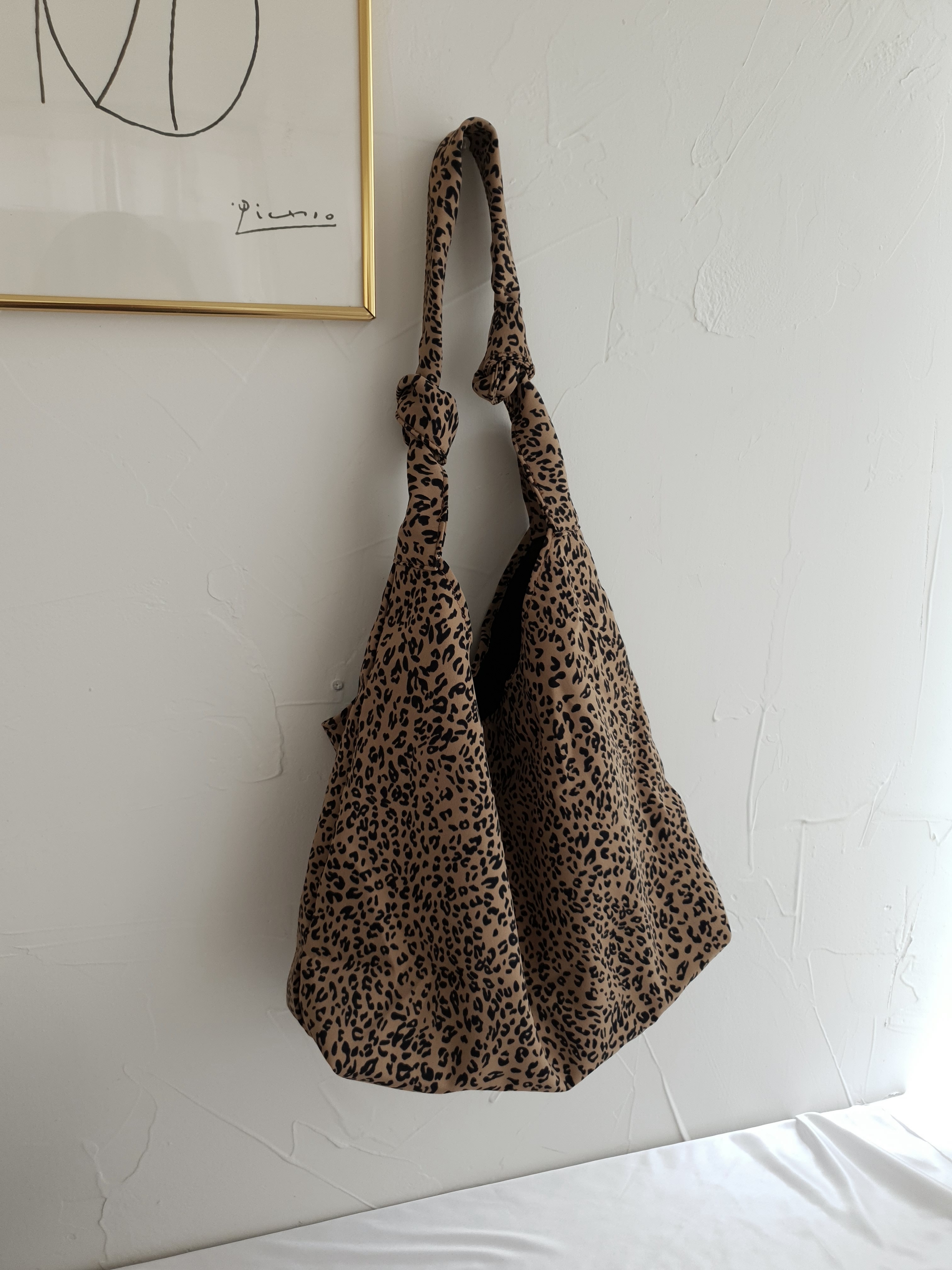 [리햅] BEST 랭킹 타임특가 어흥 호피 매듭 에코백 레오파드 숄더 가방