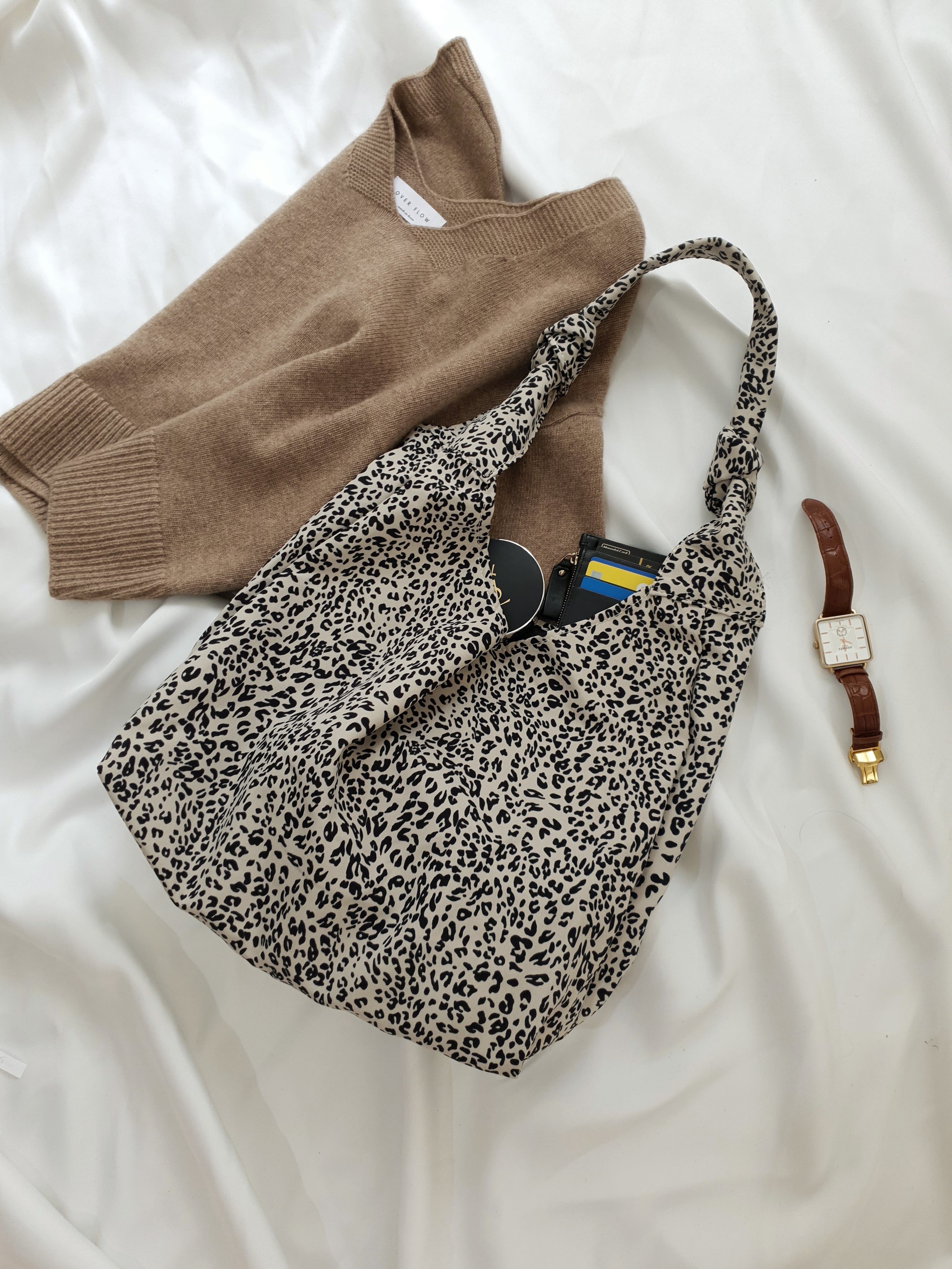 [리햅] BEST 랭킹 타임특가 어흥 호피 매듭 에코백 레오파드 숄더 가방