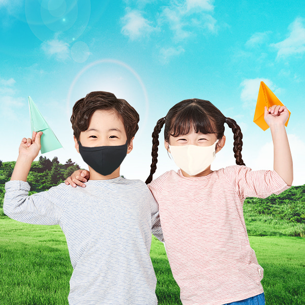 들꽃잠 어린이 인견 마스크 다이마루 입체