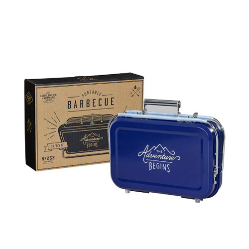 젠틀맨하드웨어 캠핑 접이식 포터블 바베큐 차콜 그릴 화로대 휴대용 경량 소형 미니 블랙