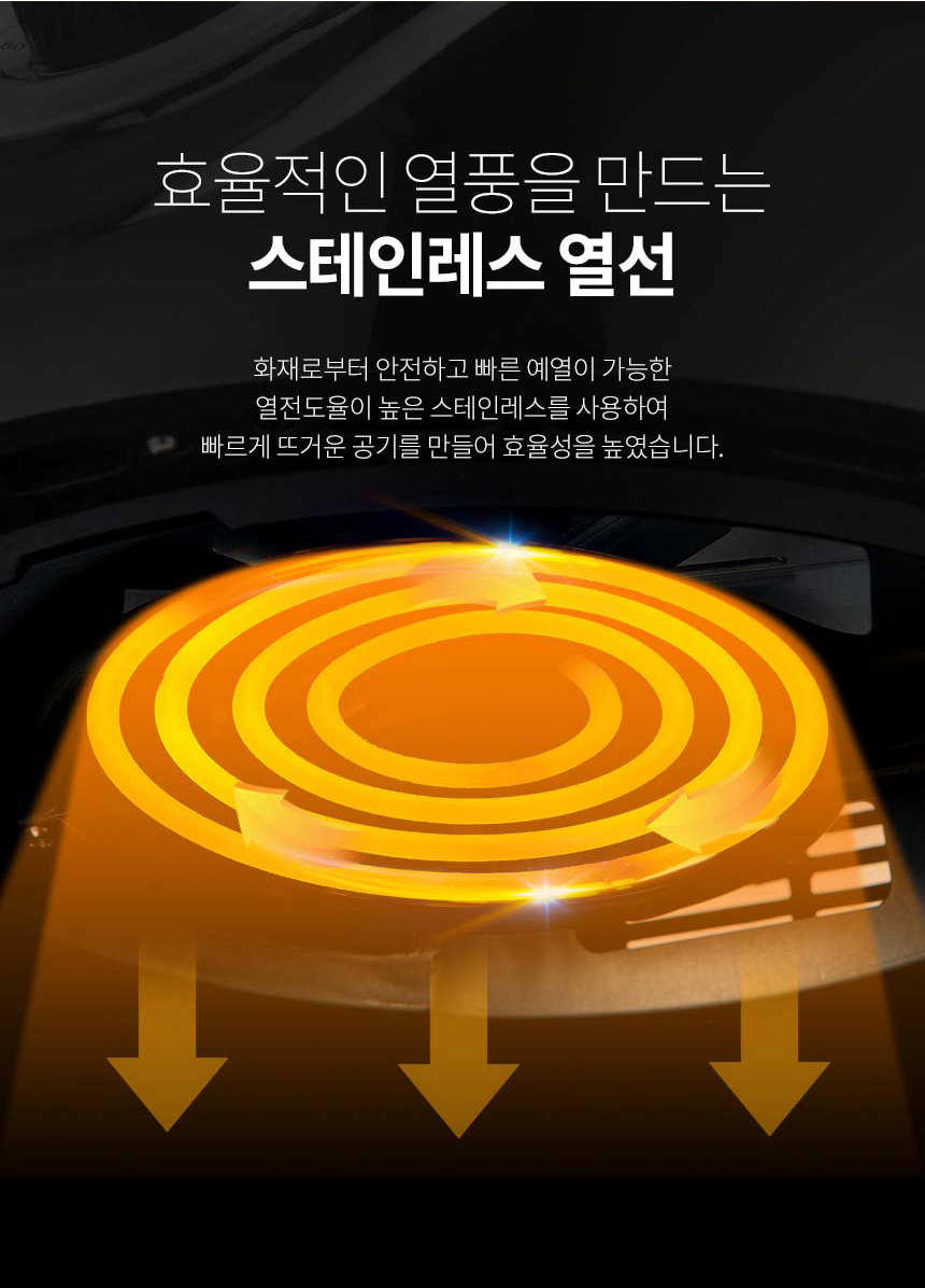 [네이버 국민 에어프라이어] 재원전자 대용량 실속형 에어프라이어 화이트(BO8001R) - 상세 이미지 5