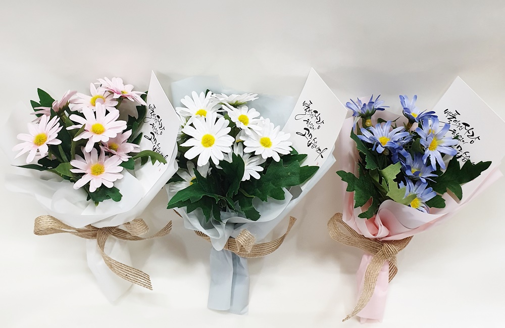미니 장미 조화 납골당꾸미기 봉안당 꾸미기 꽃다발 꽃 장식 부착 - 상세 이미지 3