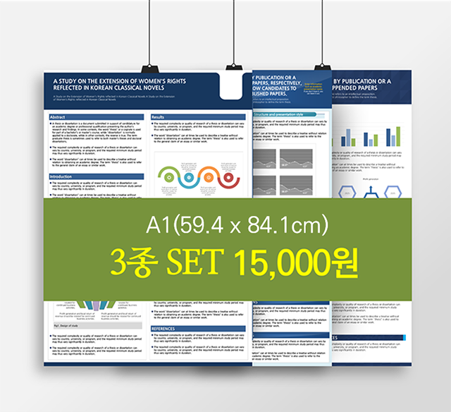 229 A1(594 x 841mm) 3종 세트 논문 포스터 PPT 템플릿 ,학회,의학 - 메인 이미지