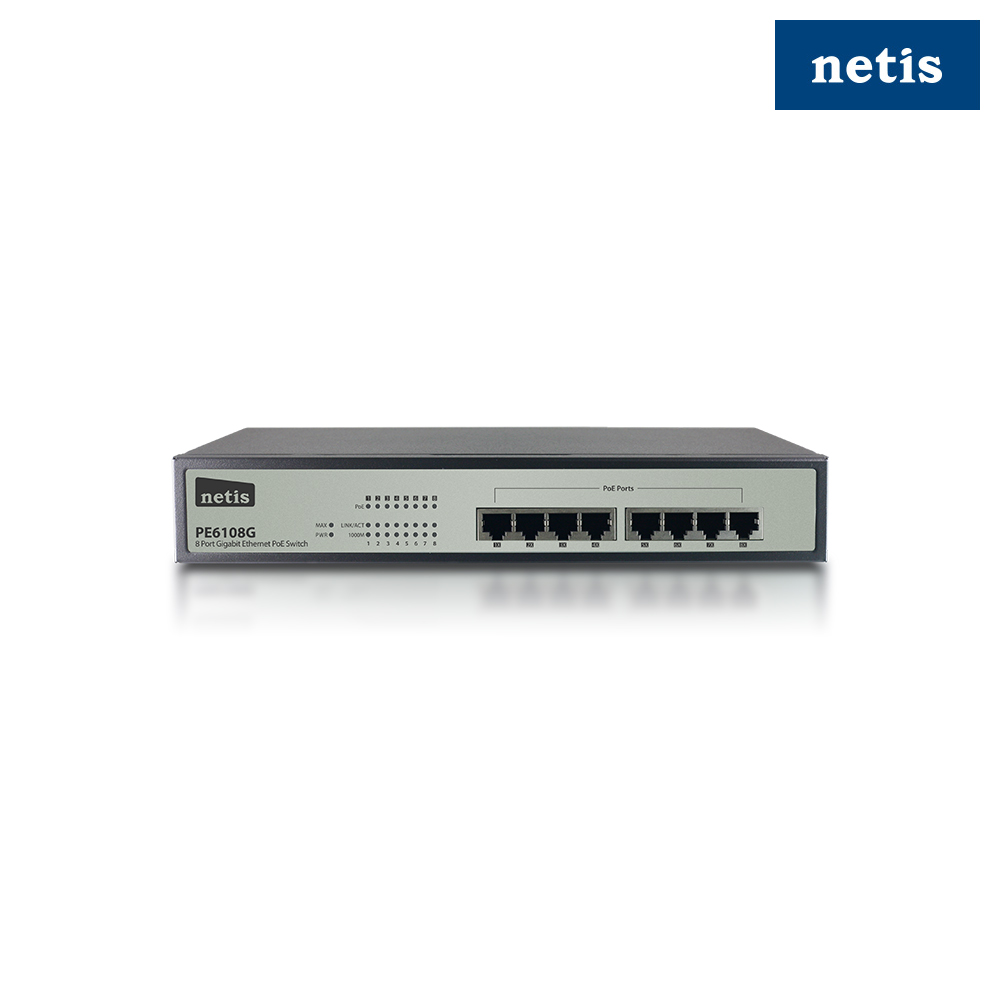네티스 PE6108G 8포트 기가 FULL PoE 스위칭허브 3년 A/S CL - 상세 이미지 2