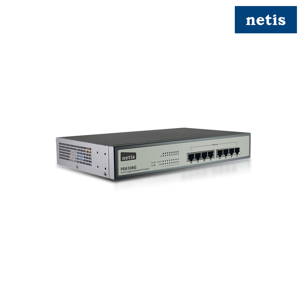 네티스 PE6108G 8포트 기가 FULL PoE 스위칭허브 3년 A/S CL - 상세 이미지 4