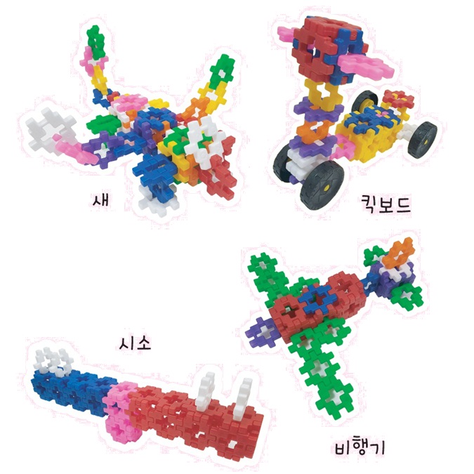 와플블럭 뉴꼬마천재블럭 410pcs(바퀴포함) 유치원 어린이집 교구 장난감 - 상세 이미지 3