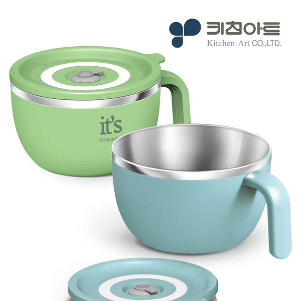 키친아트 컵라면 라면그릇 스텐 라면기 뽀글이 면기 - 상품 이미지