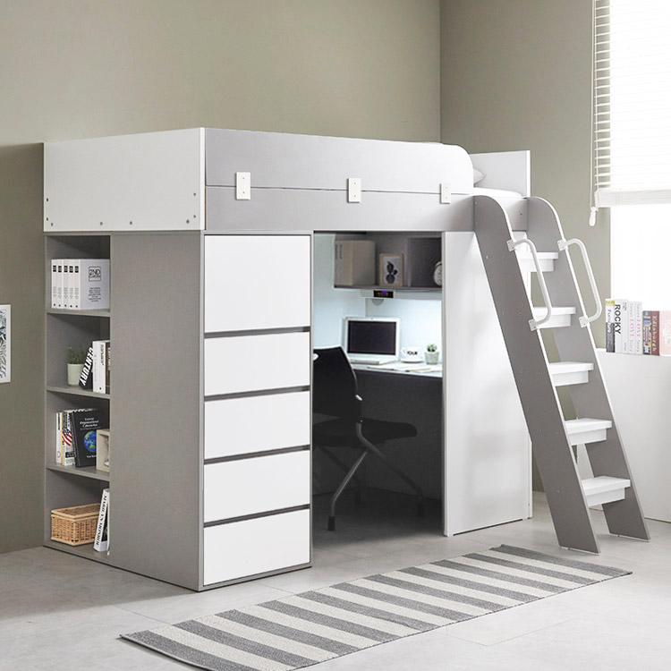 e스마트 하우스 수납서랍장 2층 벙커침대 매트포함