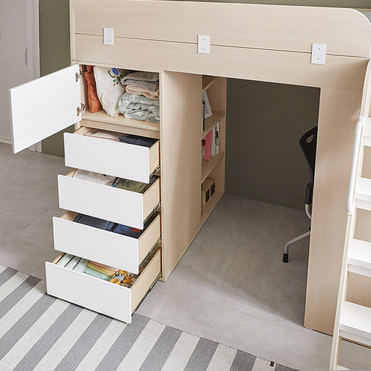 e스마트 하우스 수납서랍장 2층 벙커침대 매트포함