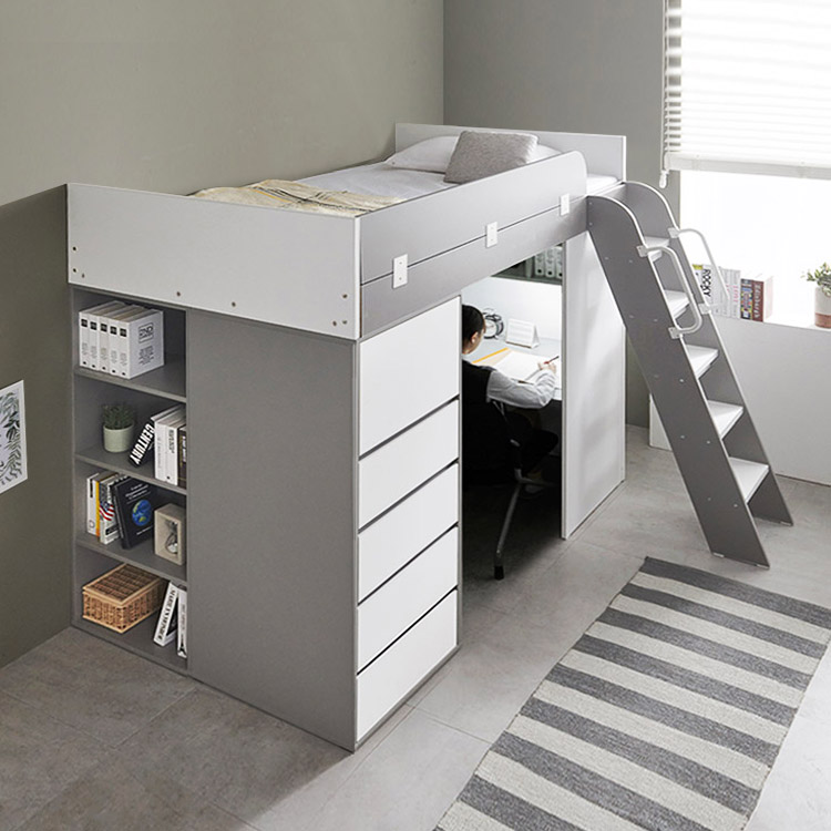 e스마트 하우스 수납서랍장 2층 벙커침대 매트포함
