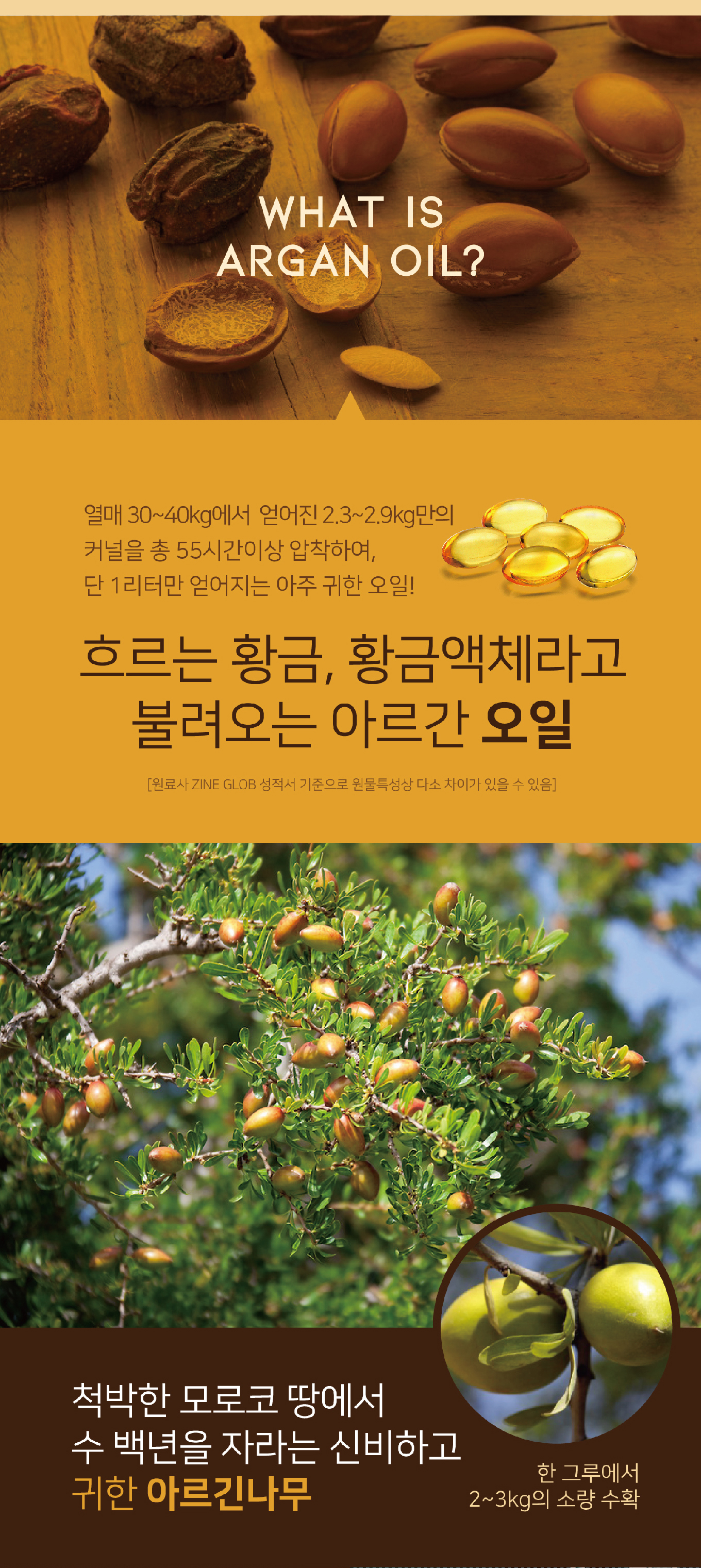 먹는 식용아르간오일효능 좋은 모로코산100% 캡슐 골드 - 팔일오샵