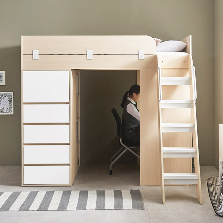 e스마트 하우스 수납서랍장 2층 벙커침대