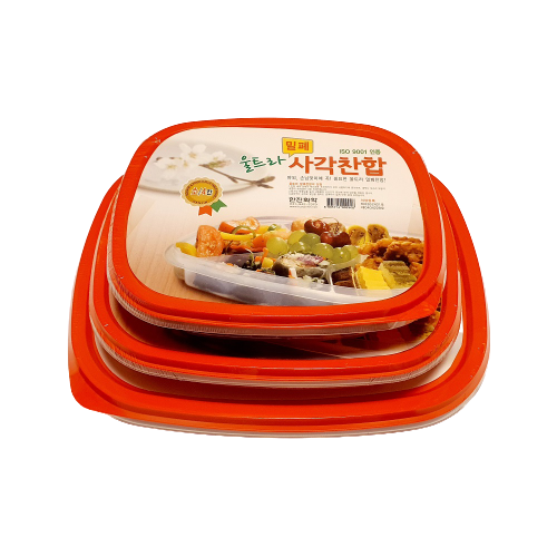 한진 울트라 밀폐 찬합 국산 도시락통 나눔 반찬통 배달찬통 식당 반찬통 원형 5칸 소 - 상세 이미지 3