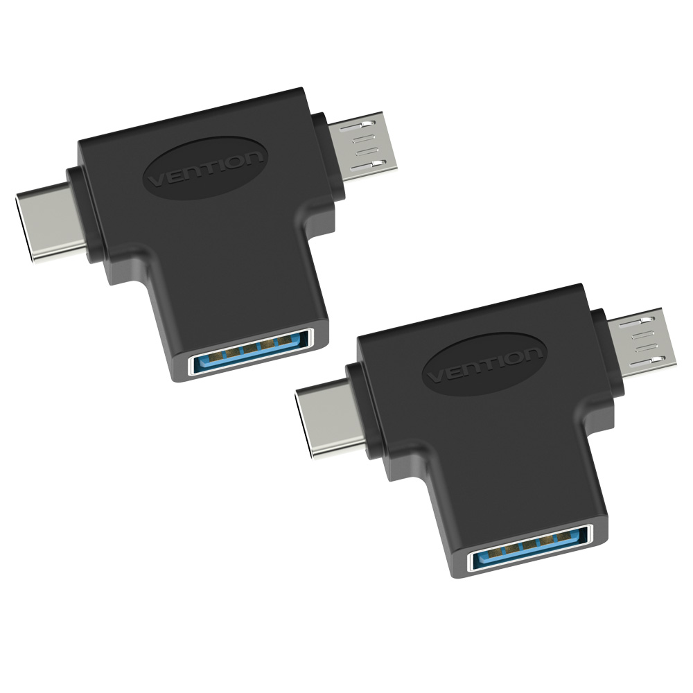 벤션 2in1 C타입 USB3.0 고속 OTG 젠더 2개 /5핀 겸용 - 상품 이미지