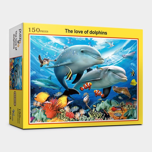 직소퍼즐150피스 돌고래의 사랑 PL150-PL285 - 상품 이미지