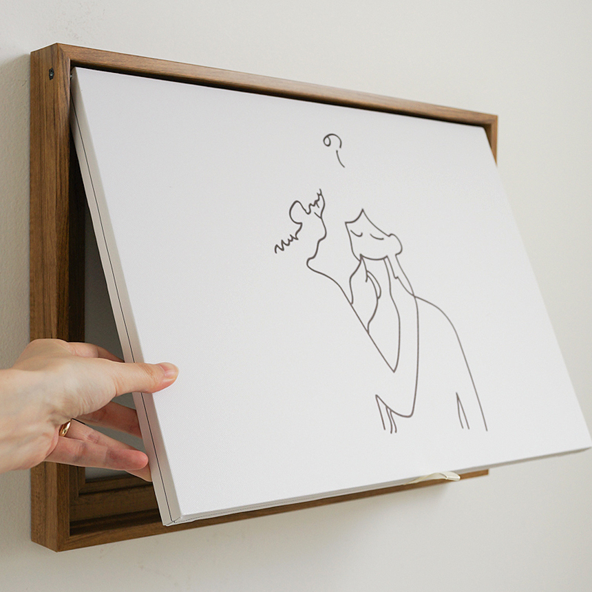 자체제작 두꺼비집 배전함 가리개 액자 집들이 선물 드로잉 3type