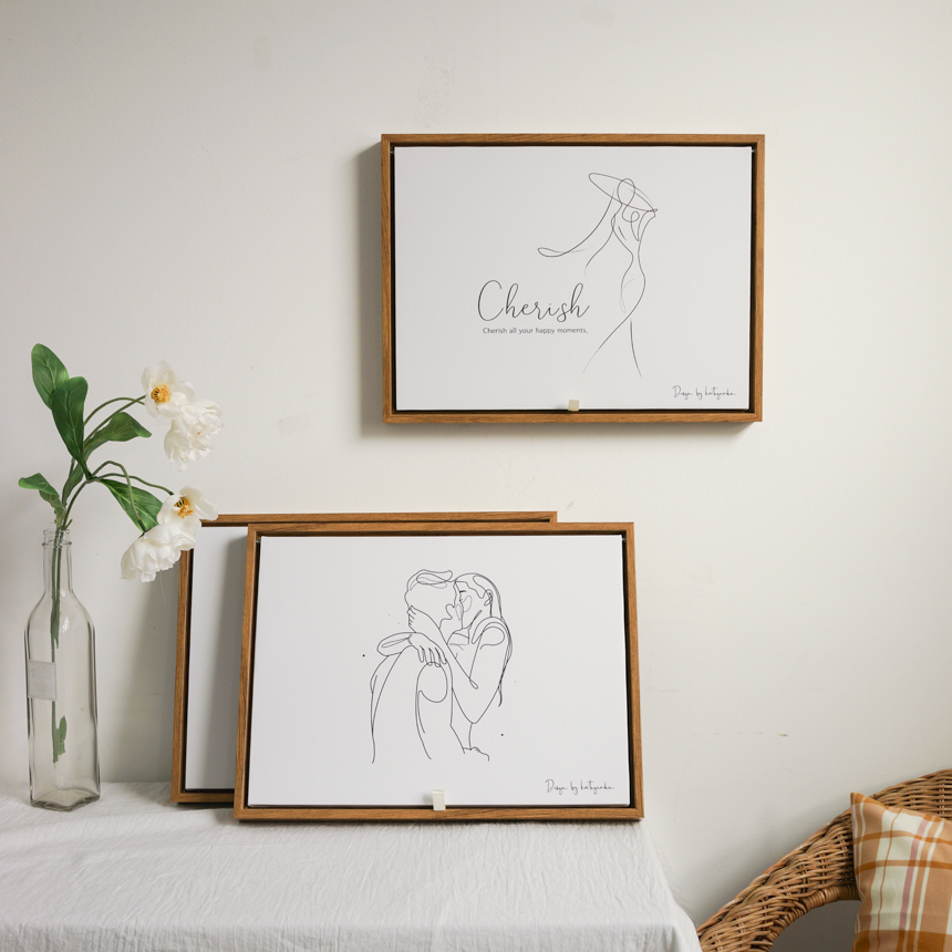 자체제작 두꺼비집 배전함 가리개 액자 집들이 선물 드로잉 3type