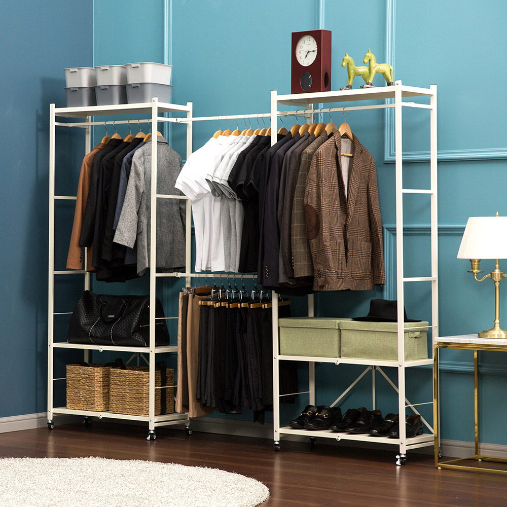 올맘 조립이 필요없는 드레스룸 시스템행거/2개 주문시 모션봉 2개 포함