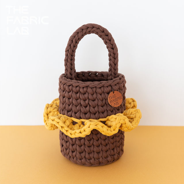 [DIY/동영상] 러블리 러플 버킷백 DIY KIT / 패브릭얀 티셔츠얀 뜨개질 코바늘 - 상세 이미지 3