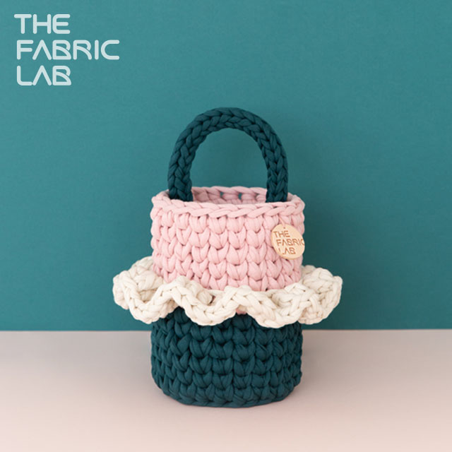 [DIY/동영상] 러블리 러플 버킷백 DIY KIT / 패브릭얀 티셔츠얀 뜨개질 코바늘 - 상세 이미지 4