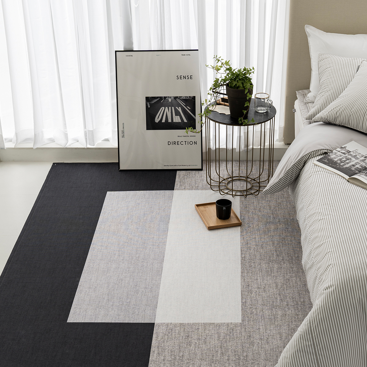 먼지없는 워셔블 사계절 거실 방수 러그 특대형 230x145