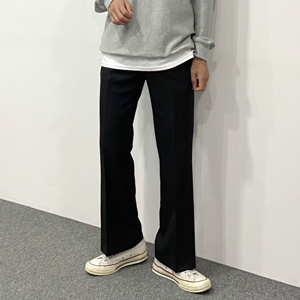 남자 부츠컷 슬랙스 세미 와이드 와일드 슬랙스 - 상세 이미지 2