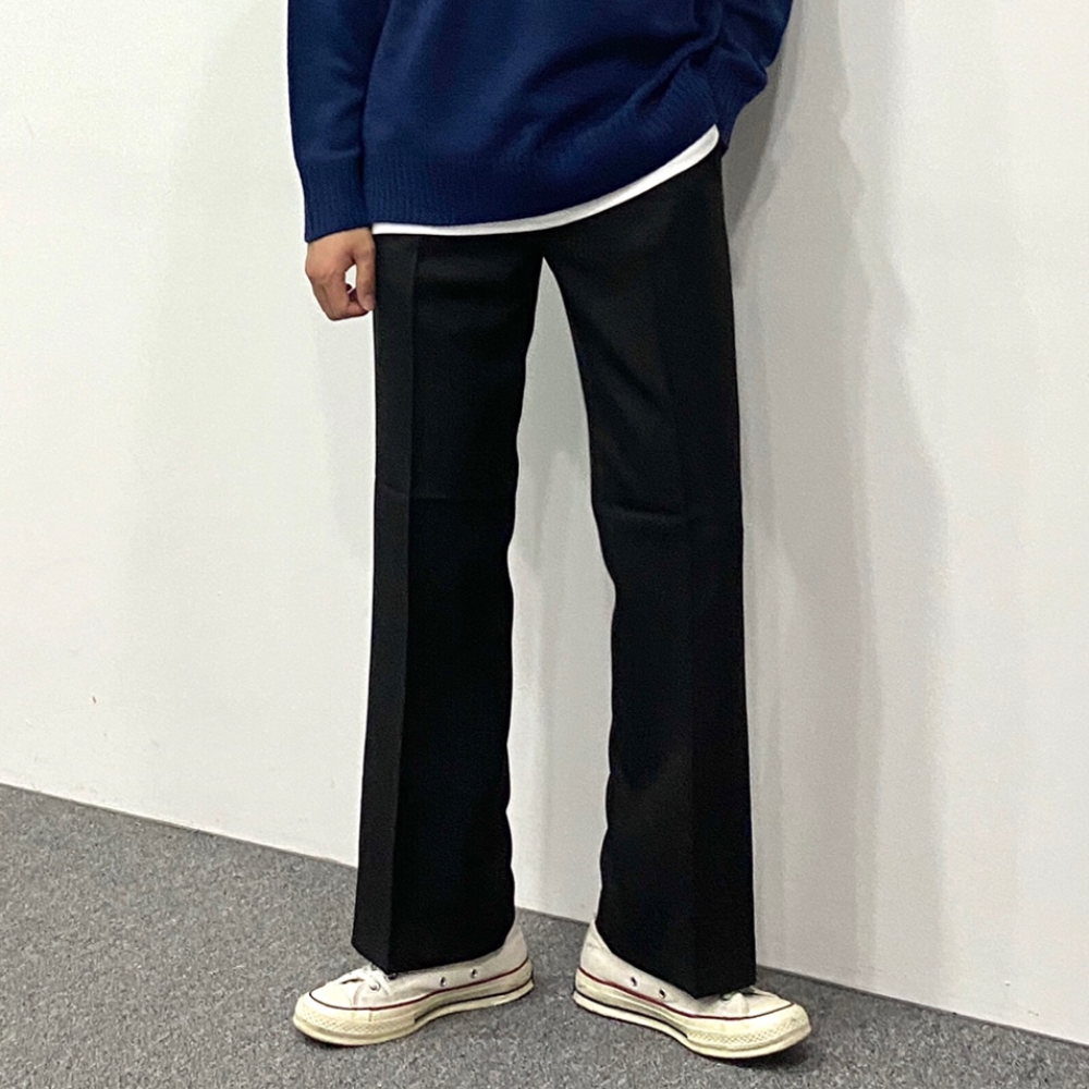 남자 부츠컷 슬랙스 세미 와이드 와일드 슬랙스 - 상품 이미지