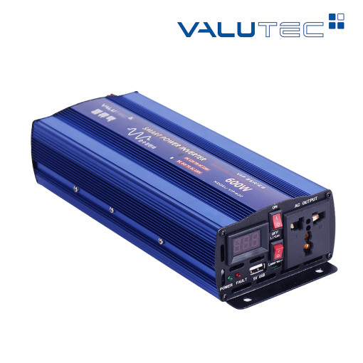 벨류텍 디지털 파워인버터 순수정현파 VIP 600W LED램프 12V 24V 차량용 자동차 220V 캠핑용 전기 시거잭 - 상품 이미지