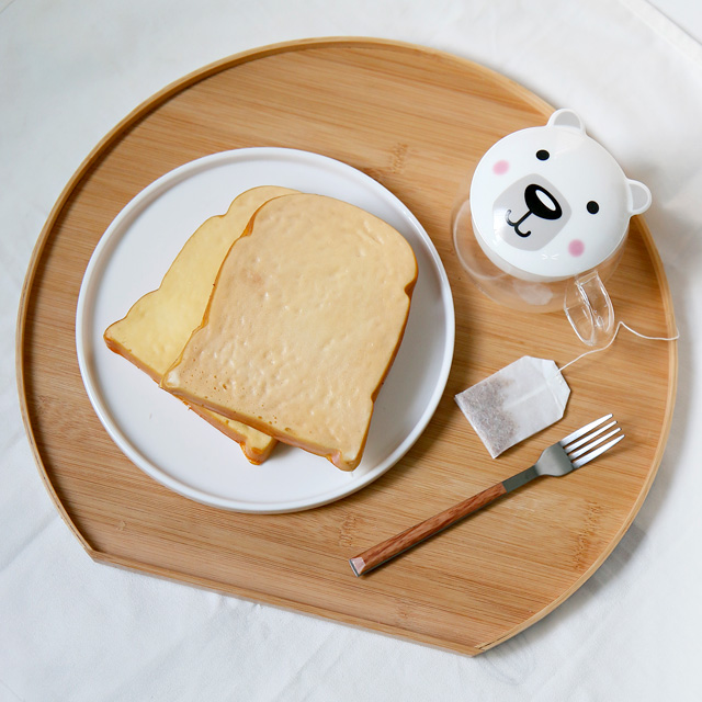 1+1 반달트레이 우드 서빙 쟁반 디저트 브런치 트레이 - 상세 이미지 3