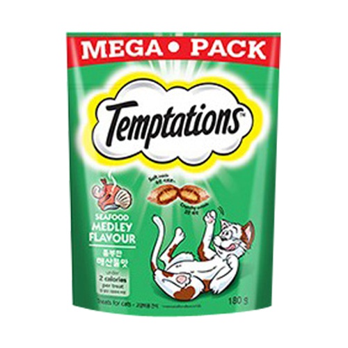템테이션 스낵 믹스업 메가팩 치킨연어 체다치즈 160g 고양이간식