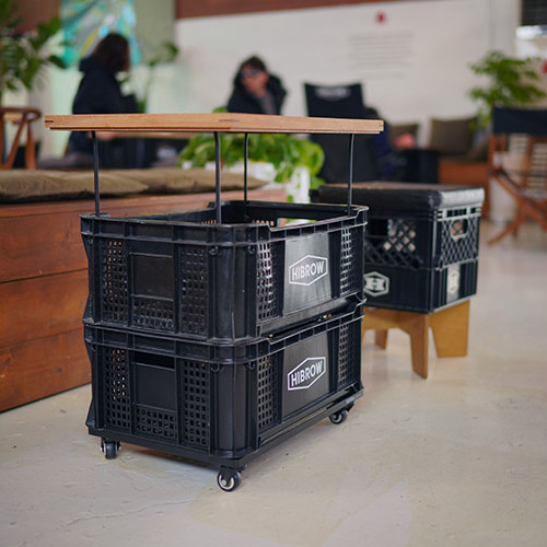 롬버스 캠핑 밀크박스 캐스터 바퀴 렉 수납 운반 상자 랙 [호환 하이브로우]