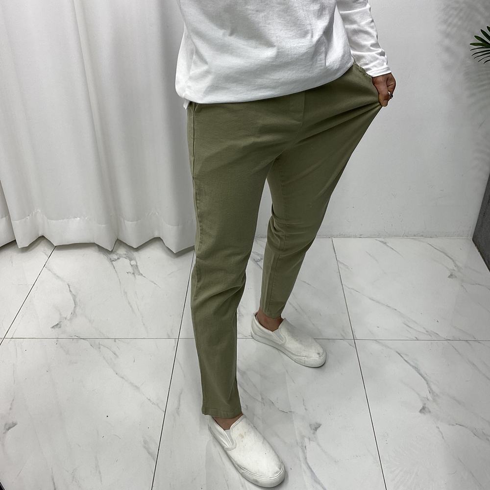 남자밴딩팬츠 9부면바지 빅사이즈 스판바지 7color - 상세 이미지 4