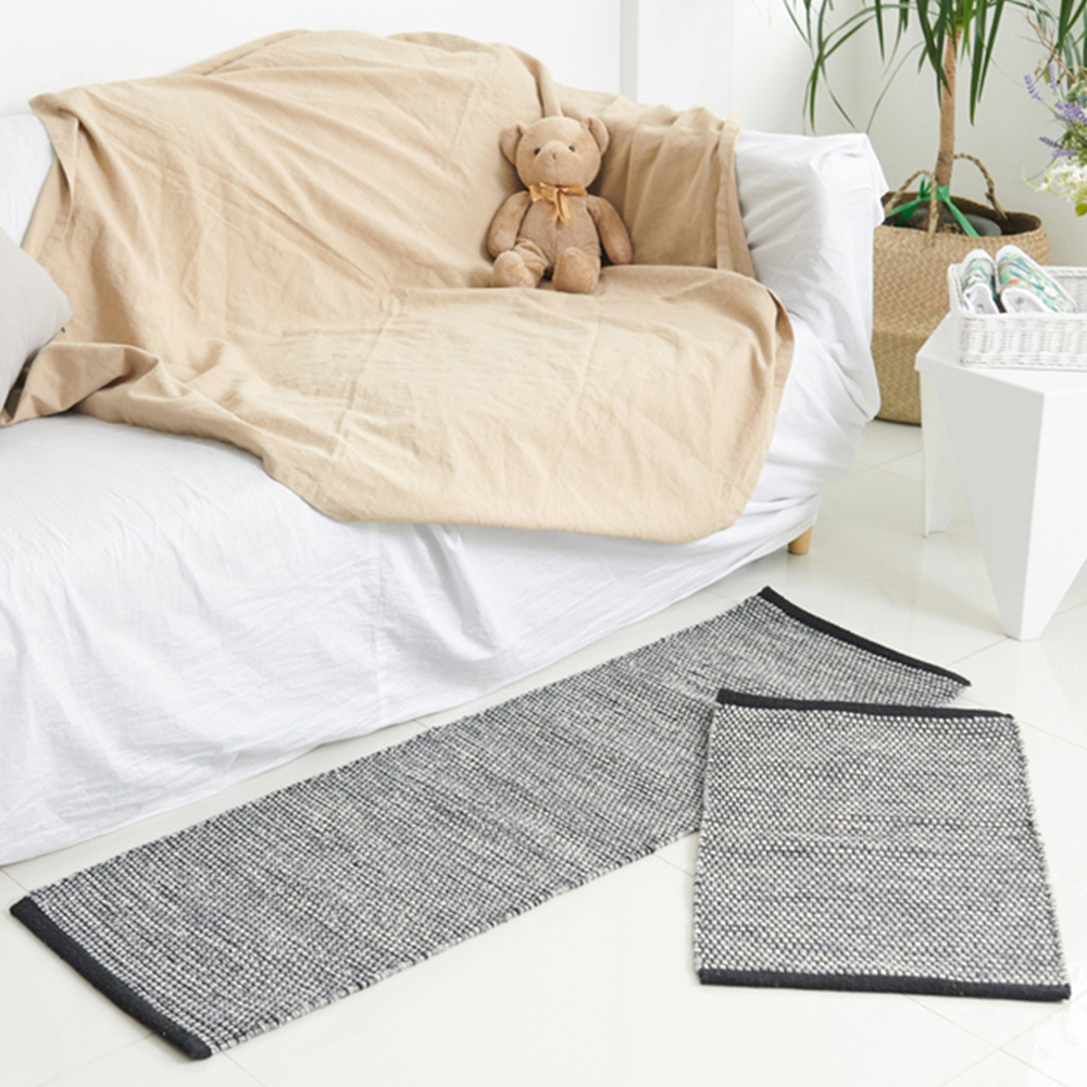 설렘하우스 루나 핸드메이드 순면 발매트 주방매트 2color 양면발판