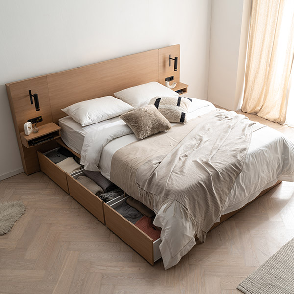 삼익가구 델루나 프라임 LED 빅수납 호텔형 슈퍼싱글 침대 / 매트리스 제외 SS