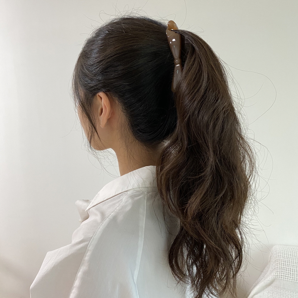 바나나핀 헤어 집게 리본 헤어핀 스타일링 후기 은은한 컬러 머리핀