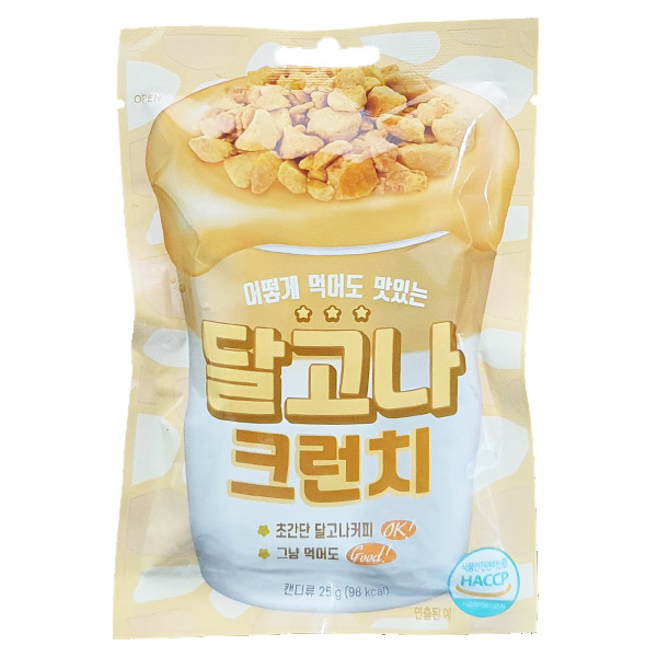 다이식품 달고나 크런치 과자 25g - 메인 이미지